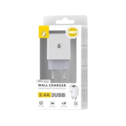 Cargador de red Usb x2 / 12w / Blanco / Jody NA0344 / One+