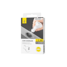 Cargador de coche-mechero Usb x2 / 12w / Blanco / Epime A5789 / One+