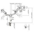 ÷ Soporte de mesa equip 650133 para 2 pantallas 17