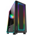÷ Caja atx semitorre gaming mars gaming mc-art black lateral y frontal personalizable con iluminacion