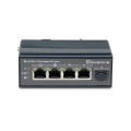 ÷ Switch industrial level one igp-0501 5p poe giga y 1p sfp 240w carril din
