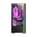÷ Caja e-atx torre gaming mars gaming mc-ultra black doble linea argb frontal y lateral de cristal tem