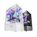 ÷ Caja atx semitorre gaming mars gaming mcxo doble cristal templado argb gpu 328mm 1x3.5 3x2.5 negro