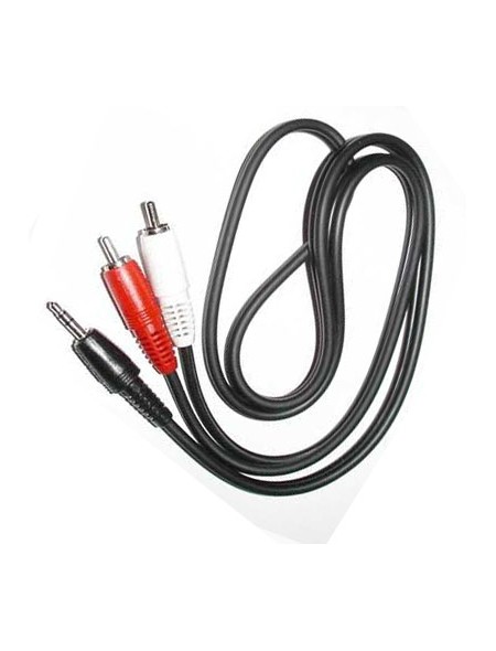 ÷ Cable audio mini jack 3.5mm macho a 2 rca macho 2.5m