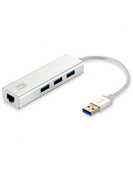 ÷ Adaptador usb 3.0 a gigabit ethernet rj45 level one con hub usb 3.0