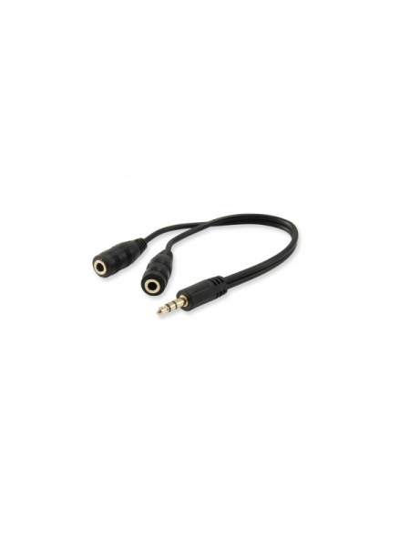 ÷ Cable audio mini jack 3.5mm macho a 2 jack 3.5mm hembra