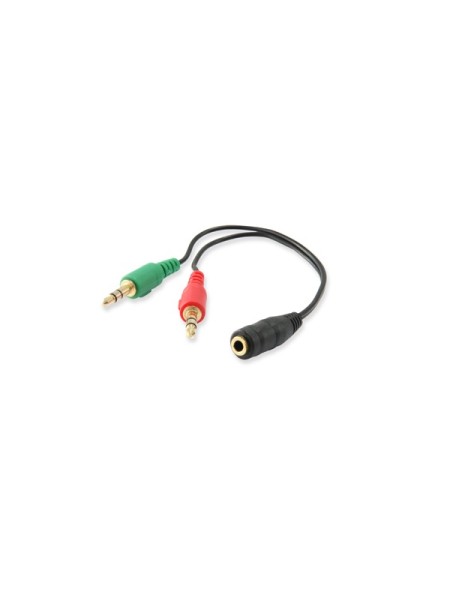 ÷ Cable audio mini jack 3.5mm hembra a 2 jack 3.5mm macho
