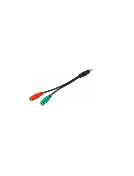 ÷ Cable duplicador audio jack 3.5mm 1 macho a dos hembras