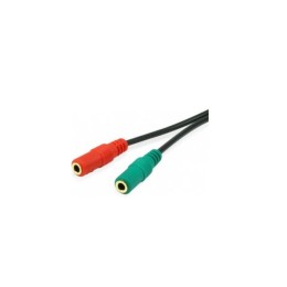 ÷ Cable duplicador audio jack 3.5mm 1 macho a dos hembras