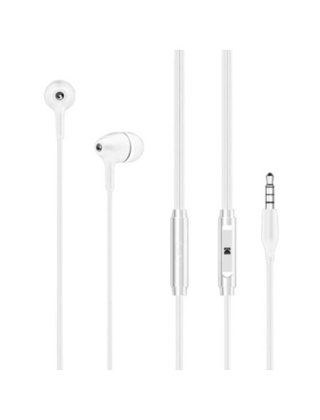÷ Kodak auriculares 165+ con microfono intrauditivos silicona blancos
