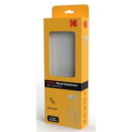 ÷ Kodak auriculares 165+ con microfono intrauditivos silicona blancos