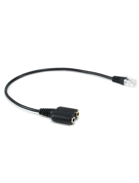 ÷ Adaptador rj9 a 3.5mm para conexion de headsets a telefono equip