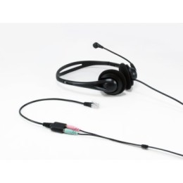 ÷ Adaptador rj9 a 3.5mm para conexion de headsets a telefono equip