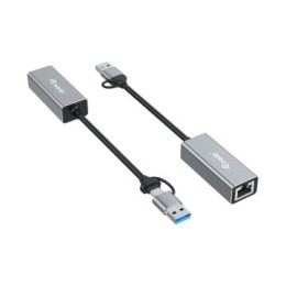 ÷ Adaptador de red usb-c 3.2 a 2.5gb rj45 incluye adaptador usb-a equip