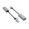 ÷ Adaptador de red usb-c 3.2 a 2.5gb rj45 incluye adaptador usb-a equip
