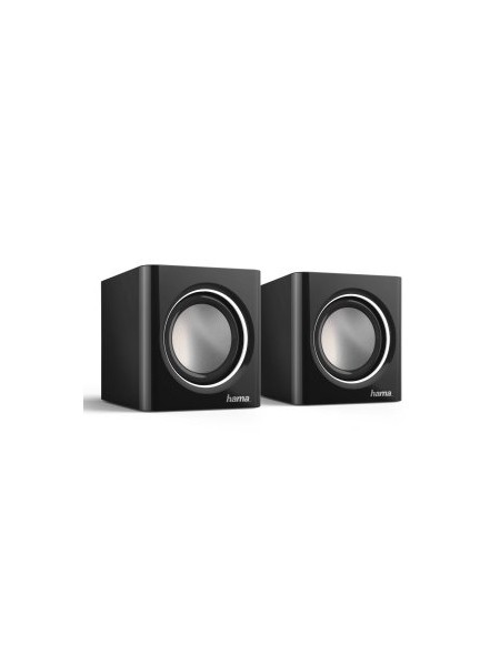 ÷ Altavoces 2.0 hama sonic mobil 185 jack 3.5mm alimentado por usb control de volumen color negro